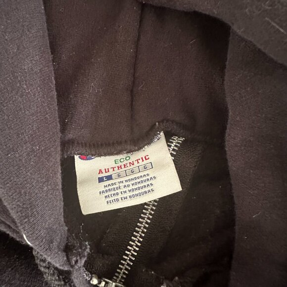 ECO Authentic Hoodie Large Black Full Zip WCST Gator Sweatshirt Men’s-A317 - Picture 3 of 6